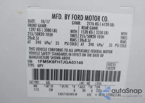 2018 Ford Explorer Limited from USA, damaged, VIN 1FM5K8FH7JGA03140
